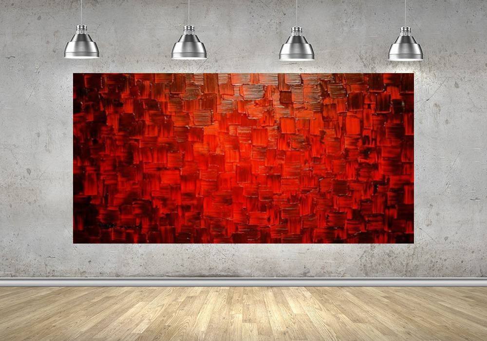 Quadro Pintura Tela Abstrato Moderno 2165: 70cm (A) x 140cm (L) - 4