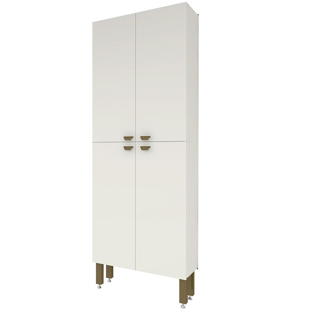 Armário de Cozinha Torre Modulado 4 Portas Branco - Rosafor