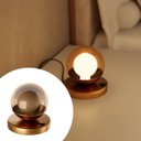 Ver imagem 1 de Abajur Luminária de Mesa Dama Interruptor e Globo e Lâmpada Branco Quente Decoração Casa Sala Quarto