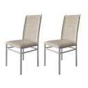 Ver imagem 1 de Kit 2 Cadeiras Tokio Cinza/Cromado/Off White