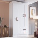 Ver imagem 1 de Guarda Roupa Solteiro 4 Portas 2 Gavetas Córdova