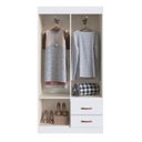 Ver imagem 2 de Guarda Roupa Solteiro 4 Portas 2 Gavetas Córdova Branco