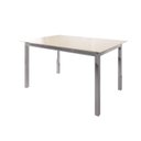 Ver imagem 1 de Mesa de Jantar 120x80cm Tampo Vidro Dubai Cromado/Off White