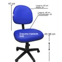 Ver imagem 4 de Cadeira Executiva Ergonômica Giratória Para Escritório Com Regulagem de Altura Courvin Azul
