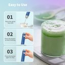 Ver imagem 6 de Maestri House Espumador de Leite Recarregável com Suporte (azul Escuro)