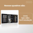 Ver imagem 5 de Kit 3 Quadros Decoração Grande Nunca Foi Sorte Leão para Sala Quarto com Moldura 40x60cm