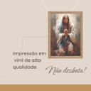 Ver imagem 3 de Kit 3 Quadros Decoração Grande Nunca Foi Sorte Leão para Sala Quarto com Moldura 40x60cm