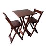 Bistro com 2 Banquetas para Bar Dobrável de Madeira Ismalu: Imbuia - 2