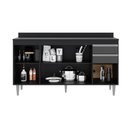 Ver imagem 2 de Balcão Ayla 4 Portas 150cm C/ Tampo Preto com Grafite - Vallisa Decor