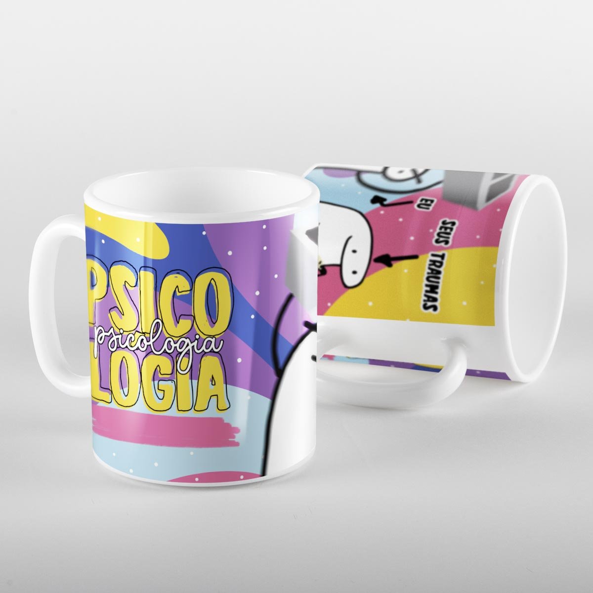 Caneca Personalizada Meme Flork - O Pouco Que Sei do Amor