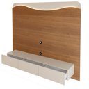 Ver imagem 2 de Painel para TV Lumiere 75" 200cm MDF MDP Cinamomo-Off White Fosco Artely