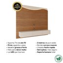 Ver imagem 6 de Painel para TV Lumiere 75" 200cm MDF MDP Cinamomo-Off White Fosco Artely