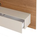 Ver imagem 3 de Painel para TV Lumiere 75" 200cm MDF MDP Cinamomo-Off White Fosco Artely