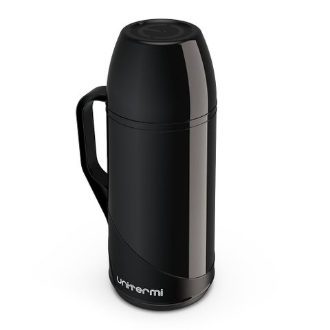 Garrafa Térmica Unitermi Roma de Vidro 0.5l - Preta