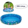 PISCINA INFLAVEL GRANDE 3 ANEIS FUNDO DO MAR PRAIA DECORADA - 3