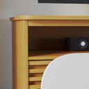Ver imagem 7 de Rack para TV até 65 Polegadas 150cm Rodízio 2 Portas Jurere Marrom Naturale/Off White Matte