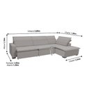 Ver imagem 2 de Sofá Istambul 3.80x1.90m Retrátil e Reclinável com Chaise - Avelã