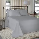 Ver imagem 2 de Jogo de Cama 100% Algodão Casal Liso 180 Fios Nova América:cinza