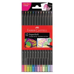 Lápis de Cor 12 Cores Supersoft Faber 120712softnp