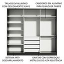 Ver imagem 6 de Guarda Roupa Casal 100% Mdf Madesa Zurique 3 Portas de Correr com Espelho - Preto