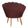 Poltrona Decorativa para Sala de Estar Charm Suede Bordô - Montanaris Decor MD MONTANARIS DECOR - 1