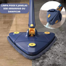 Esfregão Mop Triangulo Ajustável Giratório 360° Multiuso 2 Refil Rodo de Limpeza - 7
