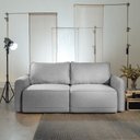 Ver imagem 1 de Sofá Retrátil 2 Lugares Linho Cinza Mellow 190cm CabeCasa MadeiraOriginals