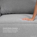 Ver imagem 6 de Sofá Retrátil 2 Lugares Linho Cinza Mellow 190cm CabeCasa MadeiraOriginals