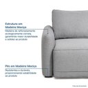 Ver mais imagens de Sofá Retrátil 2 Lugares Linho Cinza Mellow 190cm CabeCasa MadeiraOriginals