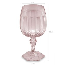 Jogo 12 Taças Plásticas 350ml Rosa Translúcido Água Drinks Suco Uz Bebidas - 4
