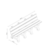 Banco de Jardim Madeira Plástica 2,0 M:marrom/kit Inox 304 - 7