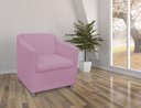 Ver imagem 3 de Poltrona Decorativa Biane Suede Rosa Pés Cromado Mz Decor