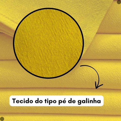 05 Pano de Prato Cozinha 70x50 Cm Varias Cores Liso Kit Top - Amarelo - Liso - 7