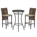 Ver imagem 1 de Mesa Bistrô e 2 Banquetas Roma Preta Corda Náutica Estofado 7 Trama Original