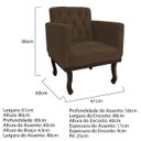 Ver imagem 6 de Kit Diva Recamier Diana 160cm Lado Esquerdo e 01 Poltrona Classic Suede - Doce Sonho Móveis RECAMIER