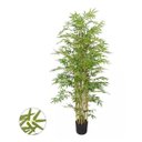 Ver imagem 1 de Árvore Artificial Bambu Verde com Galho Amarelo 1,9m