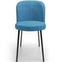 Ver imagem 5 de Kit 6 Cadeiras para Sala de Jantar Cozinha Estofada Gavi L02 Linho Azul - Lyam Decor