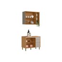 Ver imagem 3 de Cozinha Modulada Completa Allure 2 Peças (1aéreo+1balcão) Cp24 Jequitiba/gris Fosco - Linea