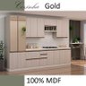 Módulo Paneleiro 70cm com Vidro Reflecta 100% Mdf Cozinha Modulada Gold Robel Fendi/aspen/reflecta - 4