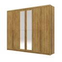 Ver imagem 3 de Roupeiro Dubai Majestic 2.7 com 6 Portas 6 Gavetas e Espelho com 8 Pés Vila Rica