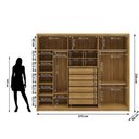 Ver imagem 6 de Roupeiro Dubai Majestic 2.7 com 6 Portas 6 Gavetas e Espelho com 8 Pés Vila Rica