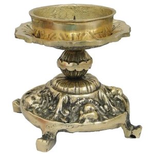 Castiçal Para Velas De 7 Dias Bronze Casa Decoração Igreja