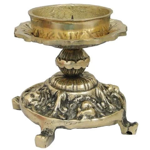 Castiçal Para Velas De 7 Dias Bronze Casa Decoração Igreja