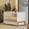 Berço Mini Cama 4300 Branco Acetinado + Colchão Ortobom Patoti Móveis - 1