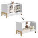 Ver imagem 3 de Berço Mini Cama 4300 Branco Acetinado + Colchão Ortobom Patoti Móveis