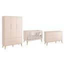 Ver imagem 1 de Conjunto de Quarto Theo 3 Portas 2 Gavetas MDF 133cm Rosa