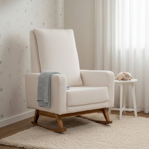 Poltrona de Amamentação Balanço Constance Bege Off White