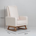Ver imagem 3 de Poltrona de Amamentação Balanço Constance Bege Off White