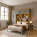 Ver imagem 1 de Guarda-Roupa com Cabeceira Casal 5 Portas 3 Gavetas Cancun Yescasa