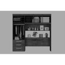 Ver imagem 2 de Guarda-Roupa com Cabeceira Casal 5 Portas 3 Gavetas Cancun Yescasa